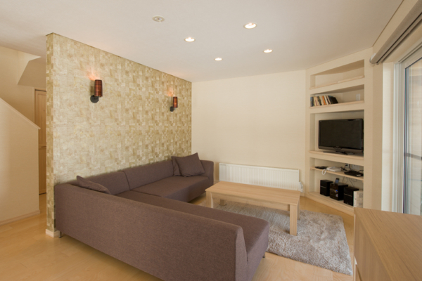 The Chalets at Country Resort Erimo Living Area with TV | West Hirafu