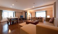 One Niseko Resort Towers Living and Dining Area with Wooden Floor | Moiwa