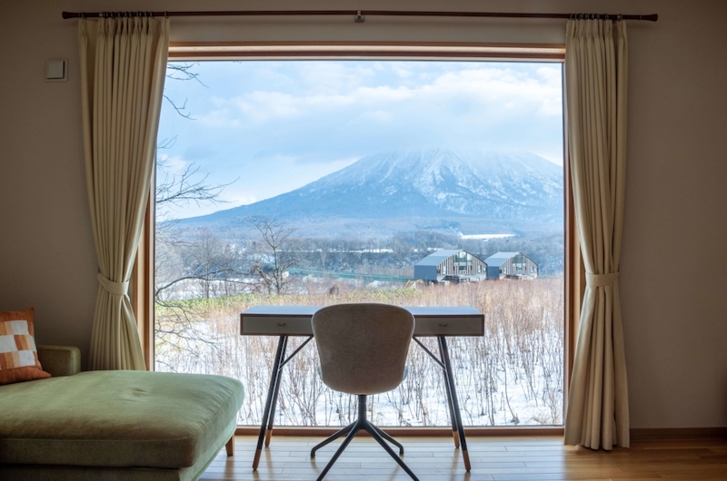 Akari Study Desk with Mt Yotei View | Outer Hirafu
