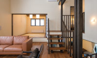 Tahoe Lodge Japanese Style Living Room near Stairs | East Hirafu