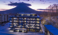 Aya Niseko Hotel Outdoor View at Night | Upper Hirafu