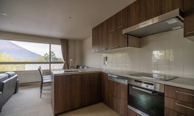 The Freshwater One Bedroom Apartment Kitchen Area | Middle Hirafu