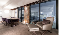 The Vale Niseko Living Room with Full Wall Windows | Upper Hirafu