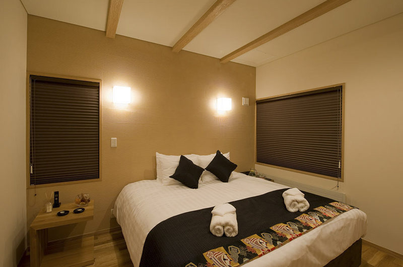 Chalet Mi Yabi Bedroom with Wooden Floor | Lower Hirafu