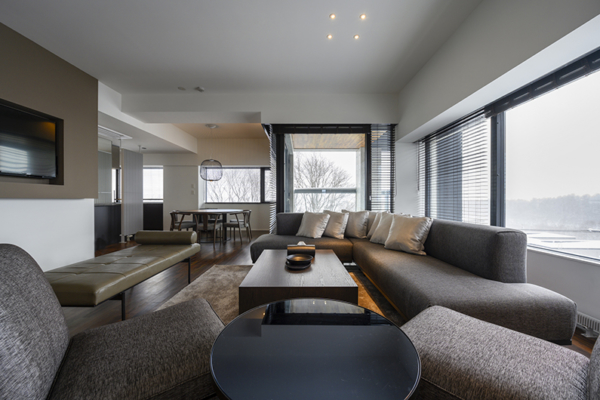 Hinzan Penthouse Living Room | Middle Hirafu
