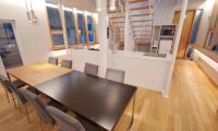 Sekka House Dining Area with Wooden Floor | Middle Hirafu