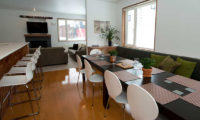Shirokuma Chalets Modular Kitchen Dining Area with Wooden Floor | Middle Hirafu
