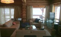 Kabayama Log House Living Area with TV | West Hirafu