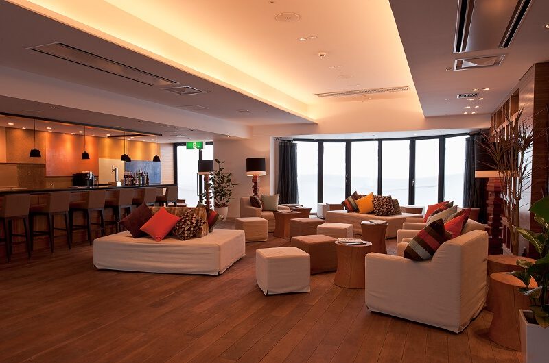 One Niseko Resort Towers Lounge Area with Bar Counter | Moiwa