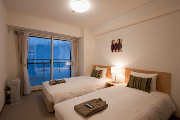 One Niseko Resort Towers Twin Bedroom and Balcony | Moiwa