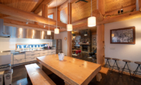 Shin Shin Kitchen and Dining Area with Wooden Floor | Lower Hirafu