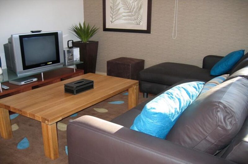 Shinsetsu Apartments Living Area with TV | Middle Hirafu