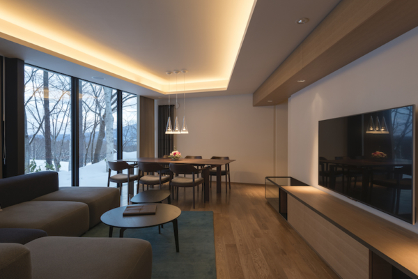 Kozue One Bedroom Alpine Living Room | Middle Hirafu