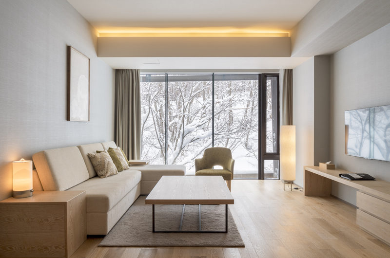 Aya Niseko Two Bedroom Lounge Area with View | Upper Hirafu