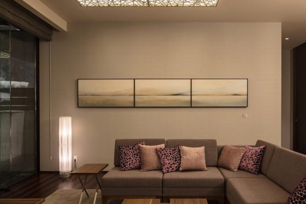 Aya Niseko Residence B 102 Lounge Room with Wooden Floor | Upper Hirafu