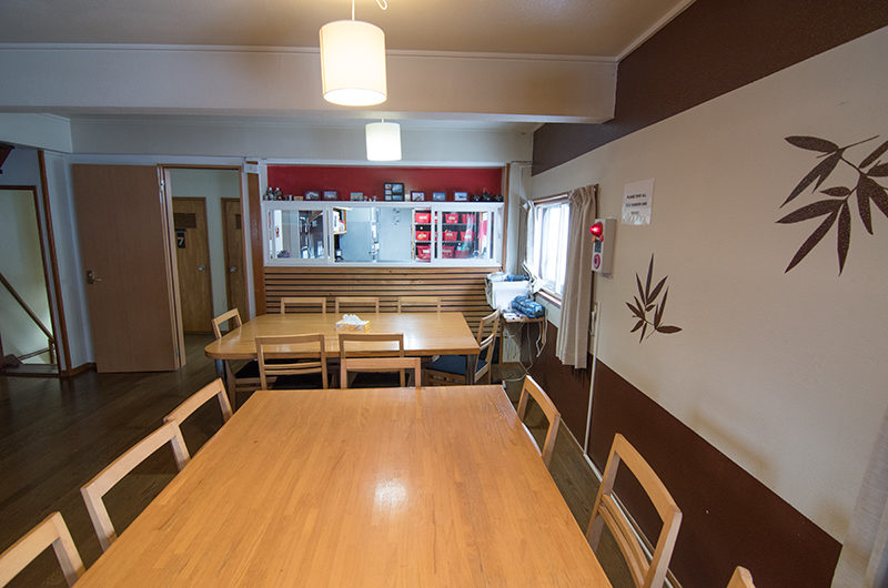 Lodge Bamboo B&B Dining Area with Wooden Floor | Middle Hirafu