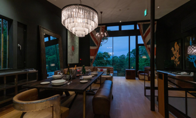 Millesime Dining Area with View at Night | Lower Hirafu
