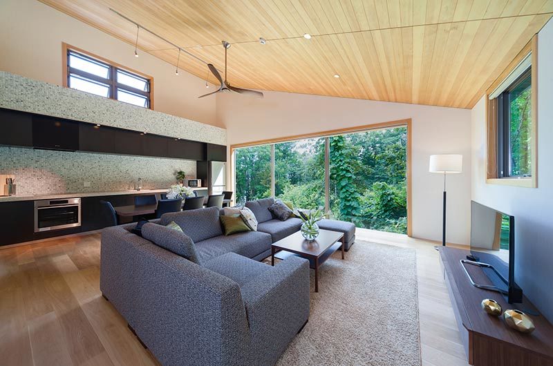 Solar Chalets Living Area with Outdoor View | Upper Wadano
