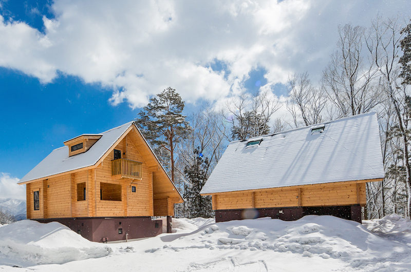 Wadano Woods Chalets Outdoor Area with Snow and Trees | Lower Wadano