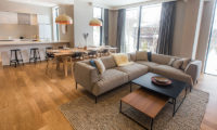 The Kamui Niseko Spacious Living and Dining Area with Wooden Floor | Annupuri