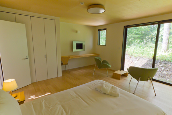Gakuto Villas Master Bedroom with Seating Area and View | Hakuba Valley