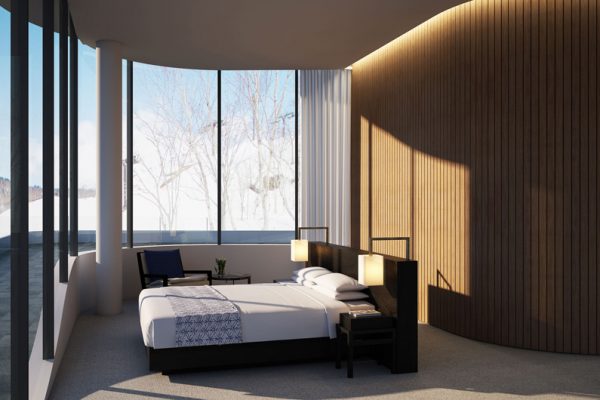 Skye Niseko Penthouse Bedroom with Carpet | Upper Hirafu Village