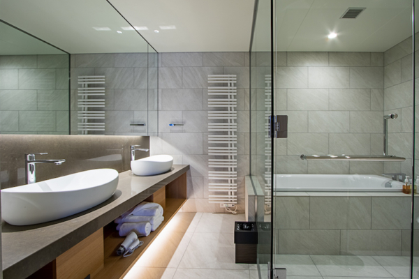 The Maples Niseko Three Bedroom Panorama Bathroom with Bathtub | Upper Hirafu