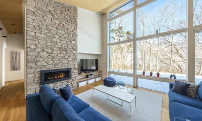 Sakka Rocks Chalet Living Area with Fireplace | Upper Wadano