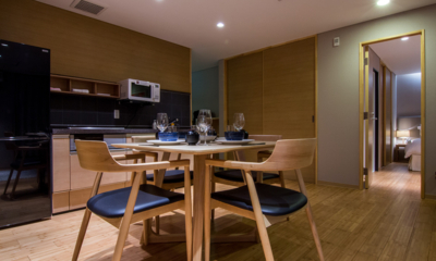 Koharu Resort Hotel and Suites Two Bedroom Apartment Kitchen and Dining Area | Upper Wadano