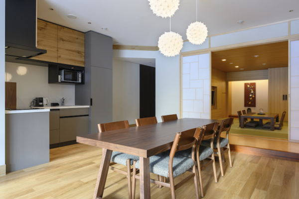 Yu Kiroro Two Bedroom Family Suite Dining Area with Kitchen | Kiroro