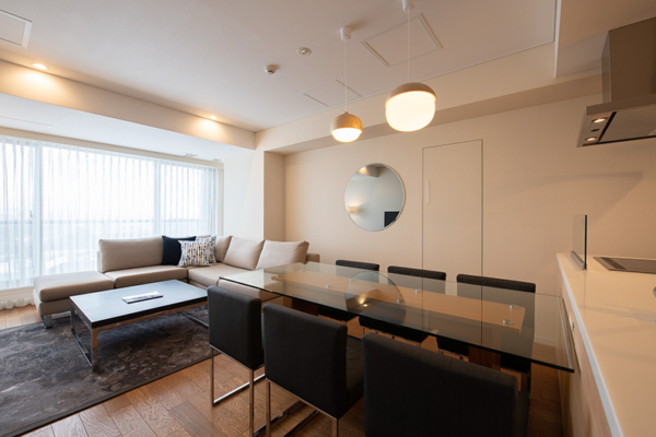 Chatrium Niseko Two Bedroom Apartment Living and Dining Area | Upper Hirafu